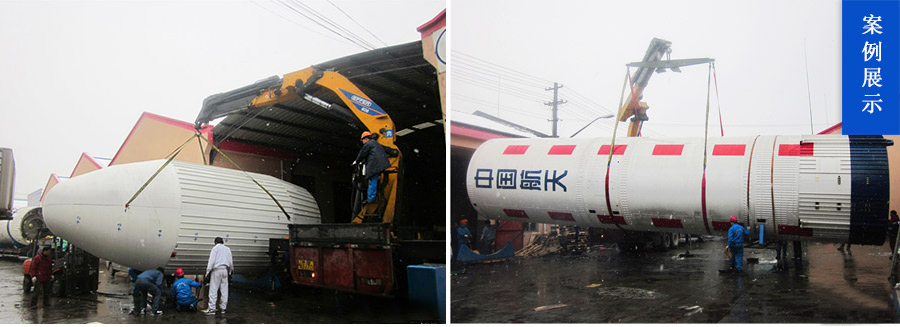 上海航天博物館中轉(zhuǎn)庫(kù)吊裝火箭